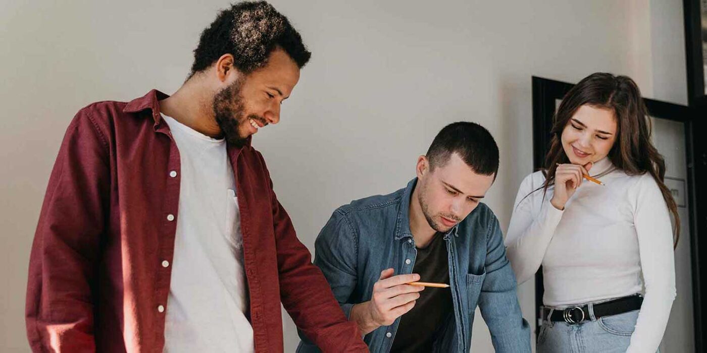 Skyvault advisors reviewing financing options with a client